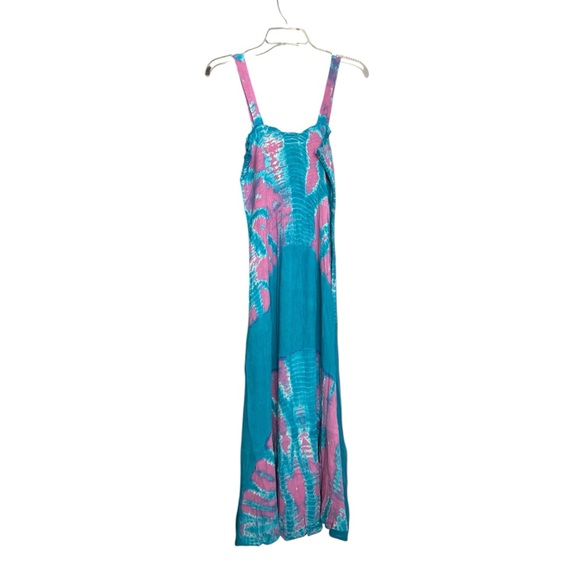 Pink and Blue Tie-Dye Hippie Beach Sun Dress - NWT Medium - Picture 6 of 6